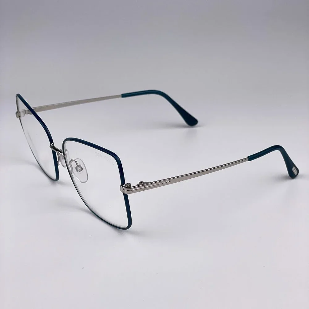 TOM FORD FT5613-B 098 Eyeglasses Dark Green Butterfly Women